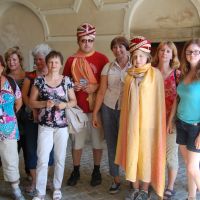 Część uczestników wycieczki na zamku w Nowym Wiśniczu